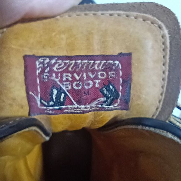 Herman Survivor Vintage 60s Boots Brown Leather Logger Insulated Vibram  9 M main image 10